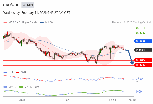 CAD/CHF bisa turun 19 - 28 pip.