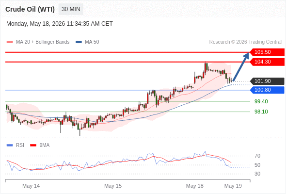 美国原油 (WTI)‎ 期货 (N6)‎