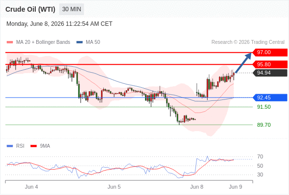 美国原油 (WTI) 期货 (N6)