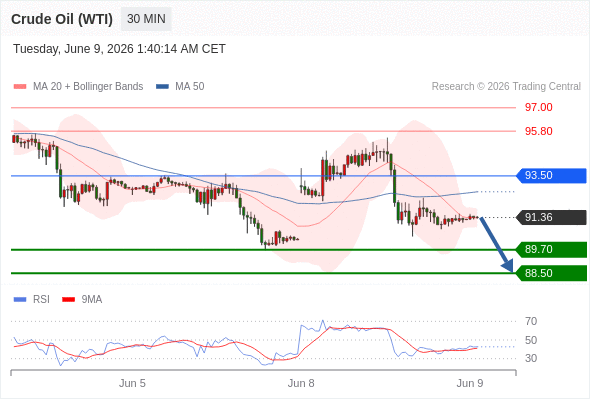 美国原油 (WTI) 期货 (N6)