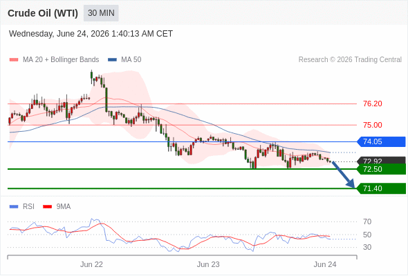 美国原油 (WTI) 期货 (Q6)