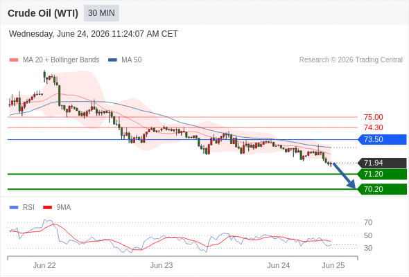 美国原油 (WTI) 期货 (Q6)