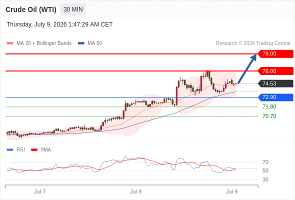 美国原油 (WTI) 期货 (Q6)