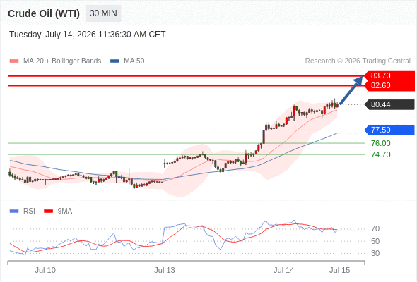 美国原油 (WTI) 期货 (Q6)