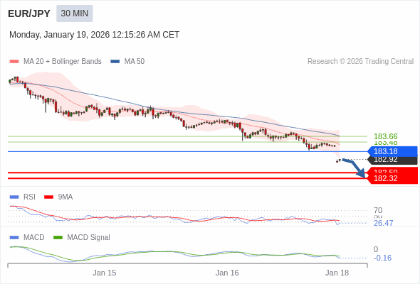 EUR/JPY bisa turun 42 - 60 pips.