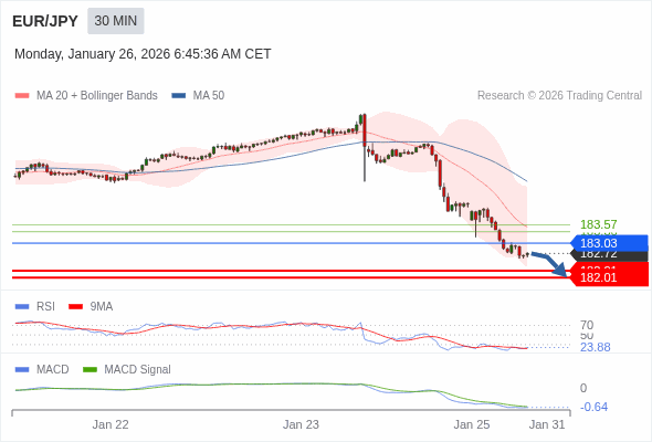 EUR/JPY mungkin turun 51 - 71 pips.