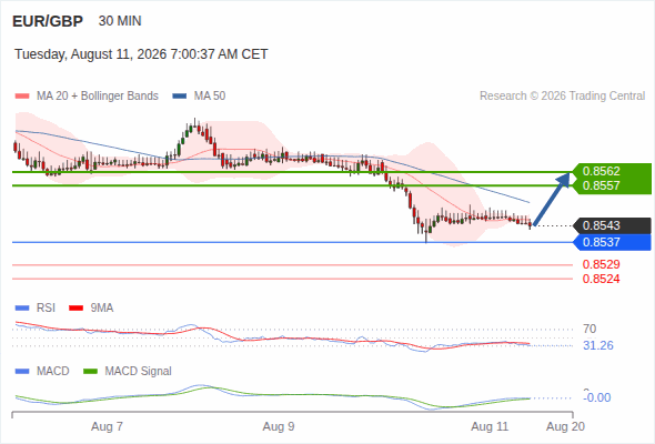Rebound towards 0.8562