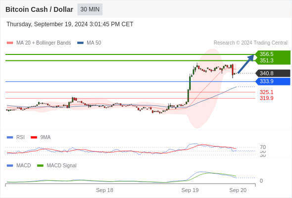 Alternative scenario: below 333.9, expect 325.1 and 319.9.