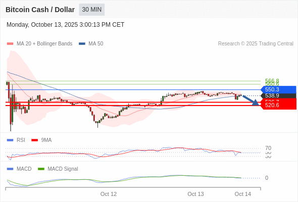 Our preference: the downside prevails as long as 550.3 is resistance.