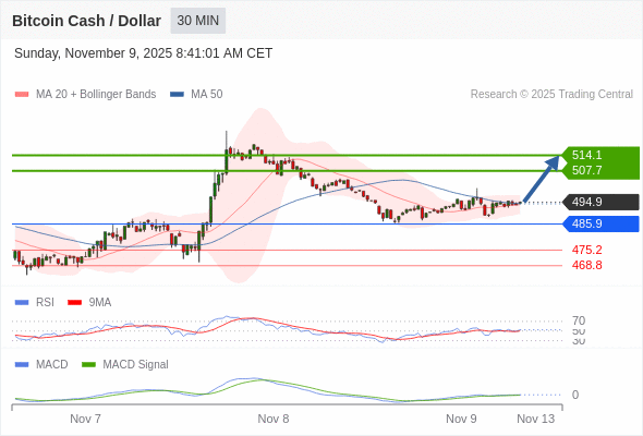 En lo referente al análisis técnico, el índice de fuerza relativa (RSI) se encuentra por encima de su zona de neutralidad de 50.