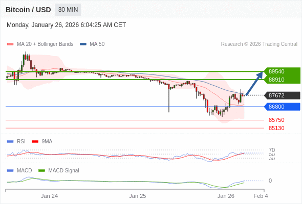 Técnicamente, el índice de fuerza relativa (RSI) se encuentra por encima de su zona de neutralidad de 50.