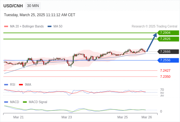 Our preference: as long as 7.2556 is support look for 7.2904.