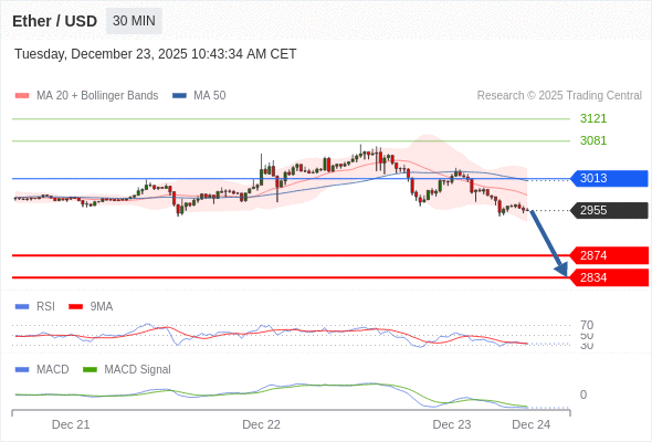 Técnicamente, el índice de fuerza relativa (RSI) se encuentra por debajo de su zona de neutralidad de 50.