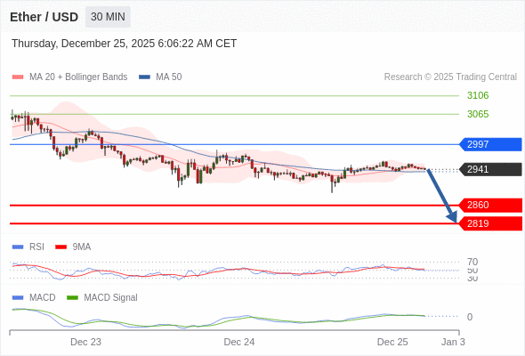 Técnicamente, el índice de fuerza relativa (RSI) se encuentra por debajo de su zona de neutralidad de 50.