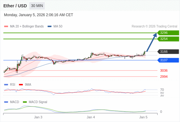 Técnicamente, el RSI (índice de fortaleza relativa) se sitúa por encima de 70.