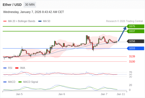 只要依舊存在 3203 支撐位，期待 3375。