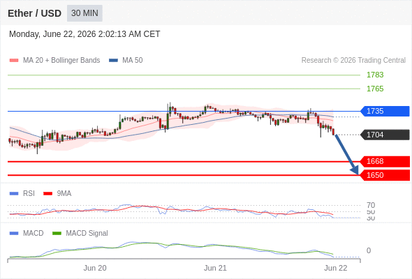 Our preference: the downside prevails as long as 1735 is resistance.