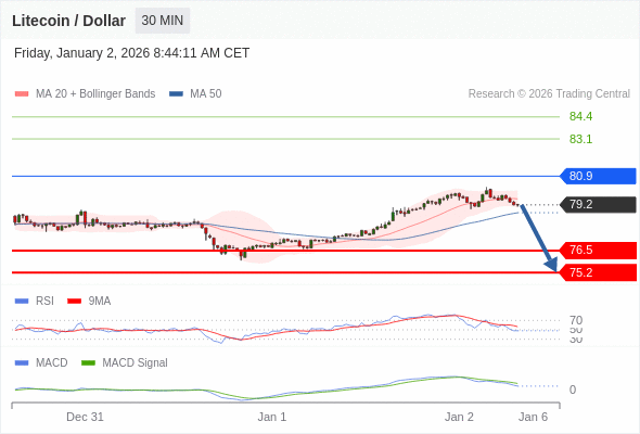 Técnicamente, el índice de fuerza relativa (RSI) se encuentra por debajo de su zona de neutralidad de 50.