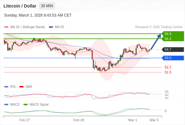 En lo referente al análisis técnico, el índice de fuerza relativa (RSI) se encuentra por encima de su zona de neutralidad de 50.