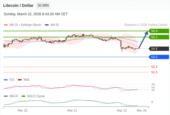 En lo referente al análisis técnico, el índice de fuerza relativa (RSI) se encuentra por debajo de su zona de neutralidad de 50.