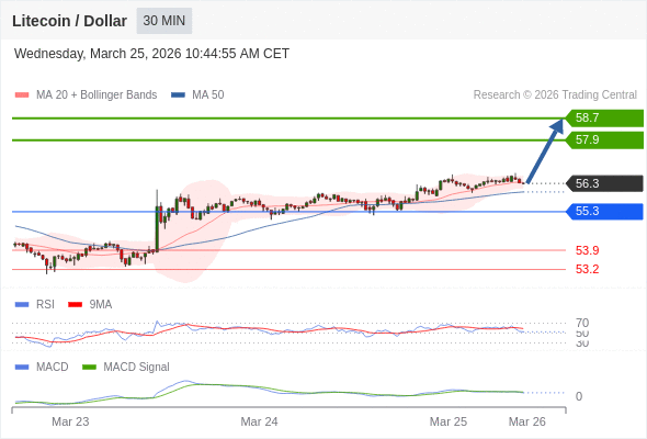 55.3이 지지대인 한 58.7 기대.