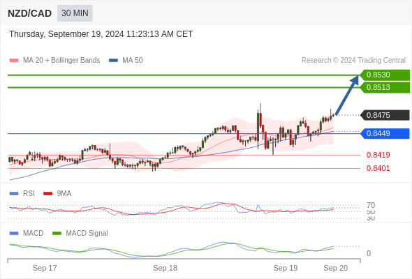 a tendencia de alta prevalece enquanto 0,8449 for o suporte.